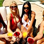 Pic of Busty babes Eve Lawrence, Abbey Brooks, Audrey Bitoni and Richelle Ryan have poolside fun