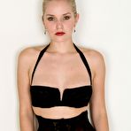 Pic of Awesome blonde with incredibly tight boobs Liz Ashley is showing her precious body shapes in black lingerie