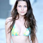 Pic of Slender brunette Amelie B takes off her hot bikini in a stunning softcore photo session.
