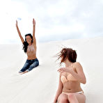 Pic of Breanne and Cassie On The Beach by In The Crack | Erotic Beauties