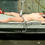 Pic of Slim brunette in red Xandra Nichole gets gagged, tied, stripped and vibrated