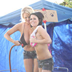 Pic of Busty ladies Loni Evans and Kelly Madison are wet and enjoy sex with Ryan Madison outdoors