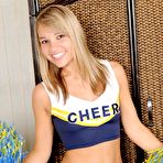 Pic of Blonde Cheerleader With Tan Lines