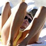 Pic of Rita Rusic sexy in yellow bikini on the beach in Miami