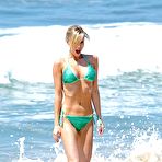 Pic of Sasha Jackson sexy in green bikini on the beach