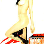 Pic of Vikki Blows posing topless for her 2011 official calendar