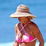 Pic of Britney Spears in pink bikini on a beach