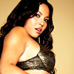 Pic of Adrianna Luna All Natural Latina Pet Shines in Gold Lingerie