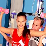 Pic of Tall sporty brunette Viktoria Sweet gets naked and takes sturdy cock at the gym