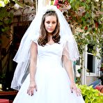 Pic of The beautiful bride Gracie Glam takes off dress and seduces guy with passionate kisses