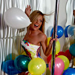 Pic of Playful blonde hottie Meet Madden shows her balloons in front of the camera