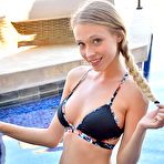Pic of Pigtailed blonde Riley in the pool and toying | Your Dirty Mind