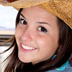 Pic of Stetson-wearing cowgirl-ish teen beauty undressing on camera - IamXXX.com