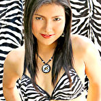 Pic of Zebra Striped Outfit On Sexy Asian Babe Showing Her Stuff