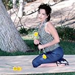 Pic of Claudia Atkins: Claudia Atkins smells a flower.... - Babes and Pornstars
