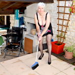 Pic of British granny masturbating in her garden