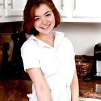Pic of Aria Sky Thick Hairy Ginger in the Kitchen