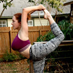 Pic of Kelsey Berneray Busty Redhead Doing Yoga Zishy / Hotty Stop