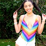 Pic of Latina teen Maya Bijou gets fucked and creampied outdoors