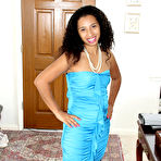 Pic of [All Over 30] Ebony MILF Theresa Long slides out of her elegant dress to spread - IWantMature.com