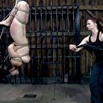 Pic of SexPreviews - Claire Adams lezdom dungeon spanks her busty rope bound Sister Dee