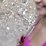 Pic of Fuckable Russian babe strips naked in the forest - Dansmovies.com