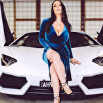 Pic of Angela White Blue Suede Dress - FoxHQ
