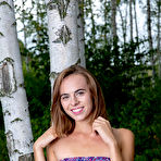 Pic of XXX Gracie strips in the woods baring her petite body.freeones met art 19