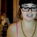 Pic of Chubby girlfriend in glasses gets nice face jizz at HomeMoviesTube.com