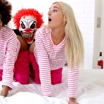 Pic of Evil clown attacks two girlfriends
