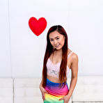 Pic of Elle Voneva in a Rainbow Miniskirt