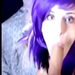Pic of Purple hair emo ass to mouth at HomeMoviesTube.com