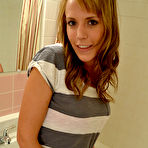 Pic of Alisha Adams Strips in the Bathroom