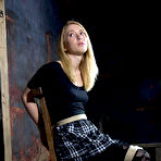 Pic of SexPreviews - Nicki Blue blonde in short skirt is rope bound and toyed by lezdom Claire Adams