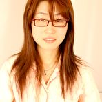 Pic of Sexy asian cutie Misa in glasses and her smooth pussy lips