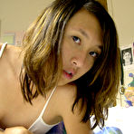 Pic of Skinny Thai girl getting naked in her bedroom