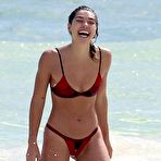 Pic of Ashley Hart in bikini on a beach in Cancun