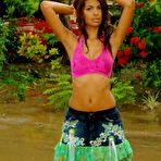 Pic of Stacked Venezuelan teen girl Karla Spice poses outdoors in pink bra and panties