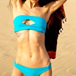 Pic of Rose Whitney removes her blue bikini somewhere in the desert