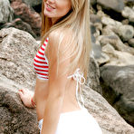 Pic of Jewel Bikini Top and White Shorts