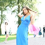 Pic of Melena A gets rid of her blue dress in public and shows off that peachy pussy of hers