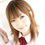 Pic of Shy japanese girl  Yu Mizuki posing in school uniform