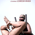 Pic of SexPreviews - London River flexeble busty blonde is gagged and rope bound to a metal chair