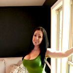 Pic of Kayla Kiss Sexy Green Dress / Hotty Stop