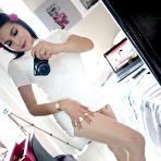 Pic of TS Filipina white dress and sexy stockings