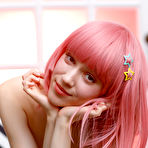 Pic of Skinny pink haired teen Sherice teasing in leggings for Rylsky Art | Erotic Beauties