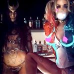 Pic of Vinna Reed as Harley Quinn & Eveline Dellai as Enchantress fuck Joker in Suicide Squad parody | MoviePorn at Gallery Server