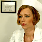 Pic of Doctor Katja gets dominated and dildoed by nurse Chanta Rose on the exam chair
