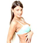 Pic of Charming teen doll Melena A bares her chic light blue lingerie and sexily poses