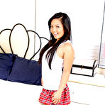 Pic of Teenage asian Lana Violet in red skirt and white panties gets her small tits kissed
